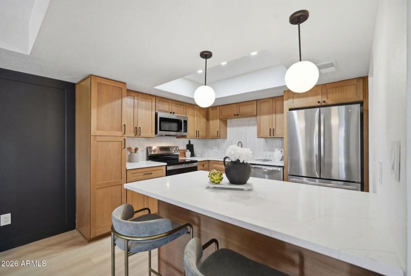 Digitally staged fridge