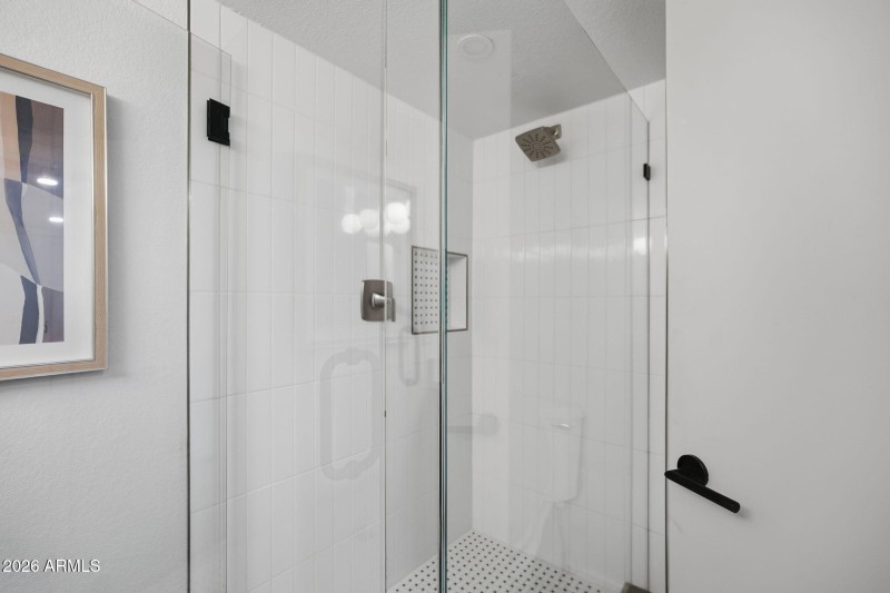 Guest bath glass shower