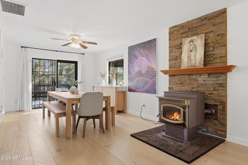 Dining Area with Pellet Stove