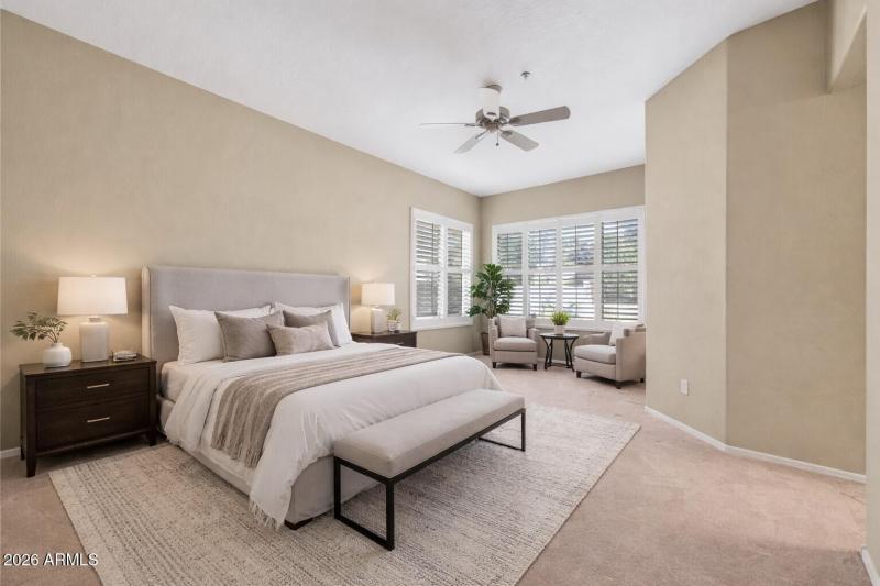 Primary Bedroom virtually staged 1