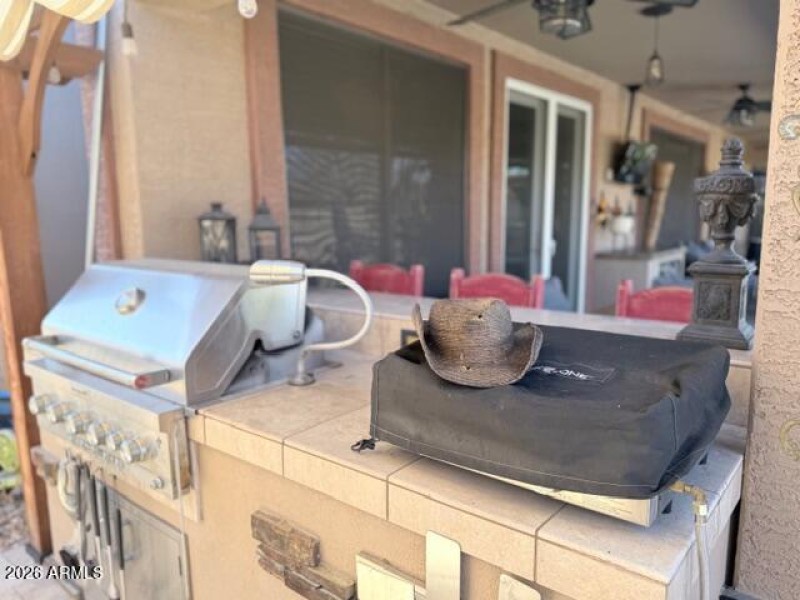 Outdoor Kitchen Grill Side