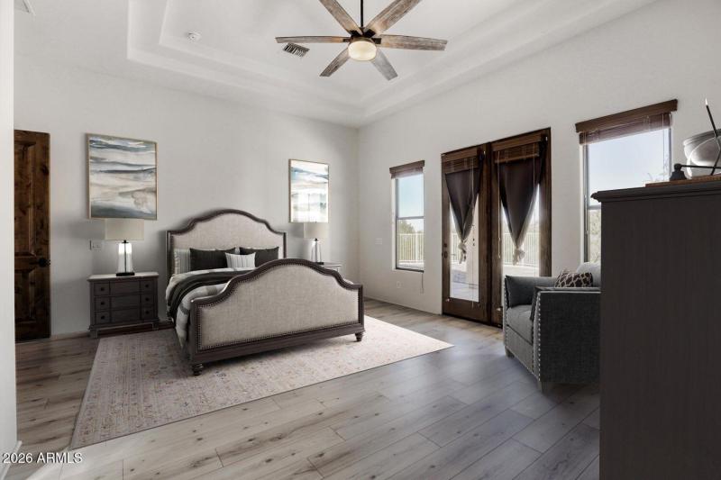 Virtually Staged Primary Bedroom