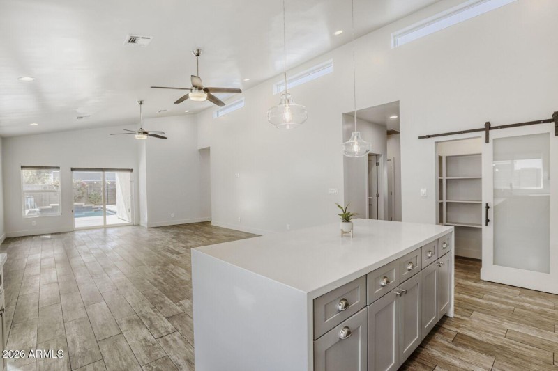 Kitchen View into Great Room