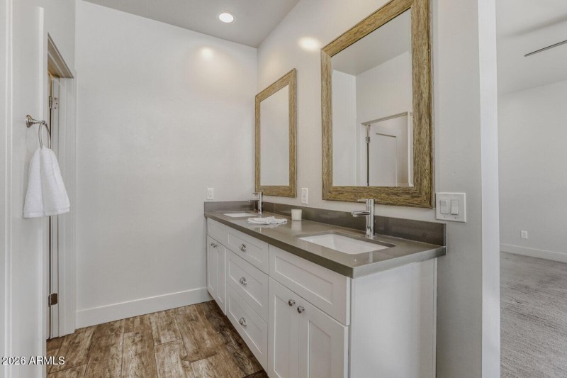 Double Vanity in the Primary Bathroom