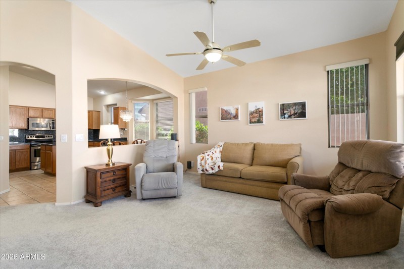 Living Room View Into Kitchen