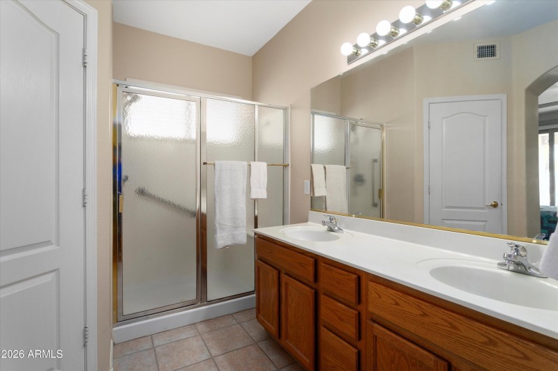 Dual Vanity and Step-in Shower