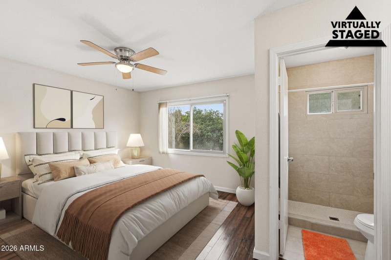 Primary Bedroom Virtually staged