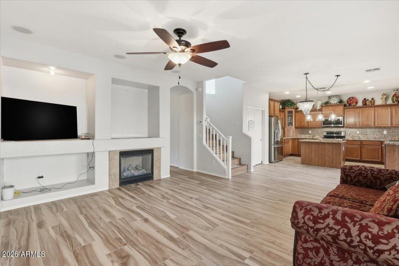 Great room with cozy fireplace