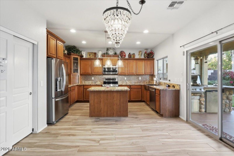Kitchen and dining area