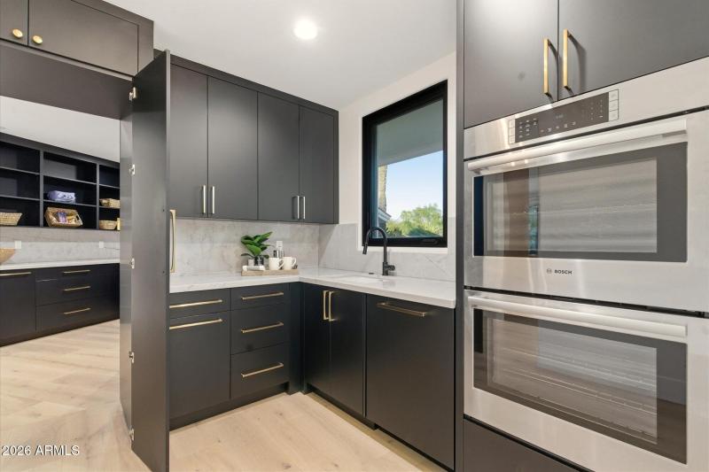 Hidden door to back pantry