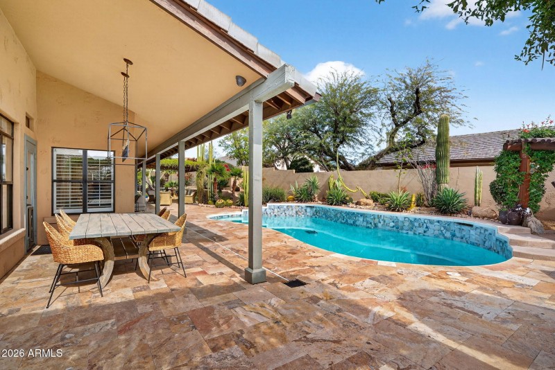Backyard – Covered Patio & Pool View