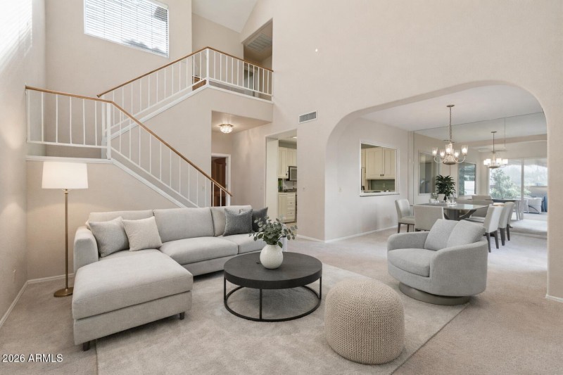 Virtually Staged Living Room