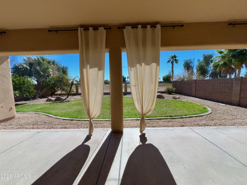 A quiet patio retreat to relax