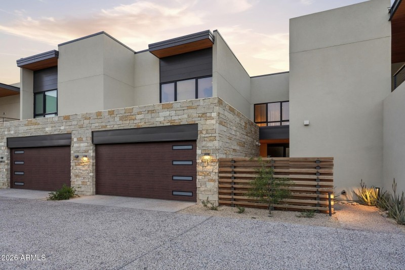 038_Twilight Exterior Front Garage