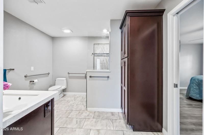 AMPLE ROOM FOR WHEELCHAIR & ACCESSORIES