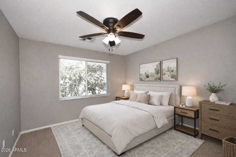 Virtual staged bedrrom