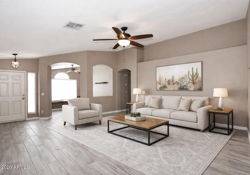 Virtual Staged Great room