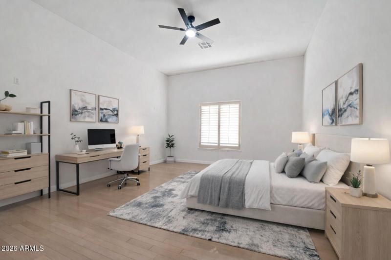 Office/bedroom with furniture