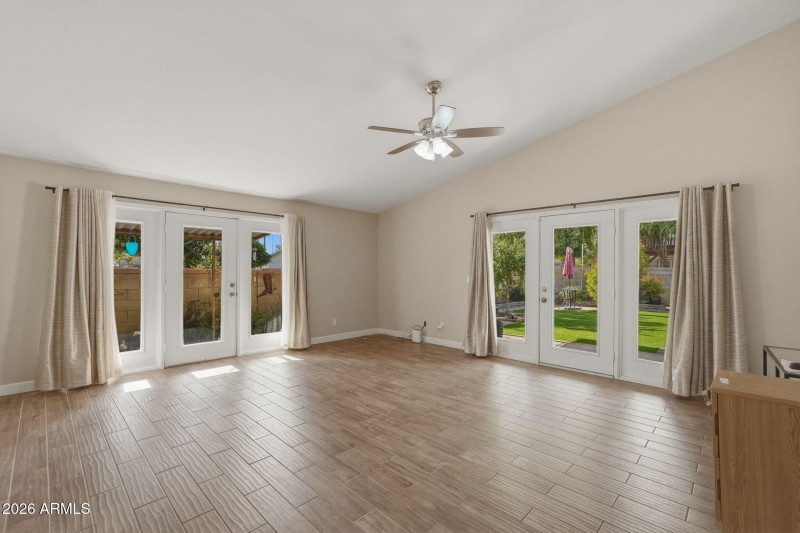 Family Room With Two Arcadia Doors
