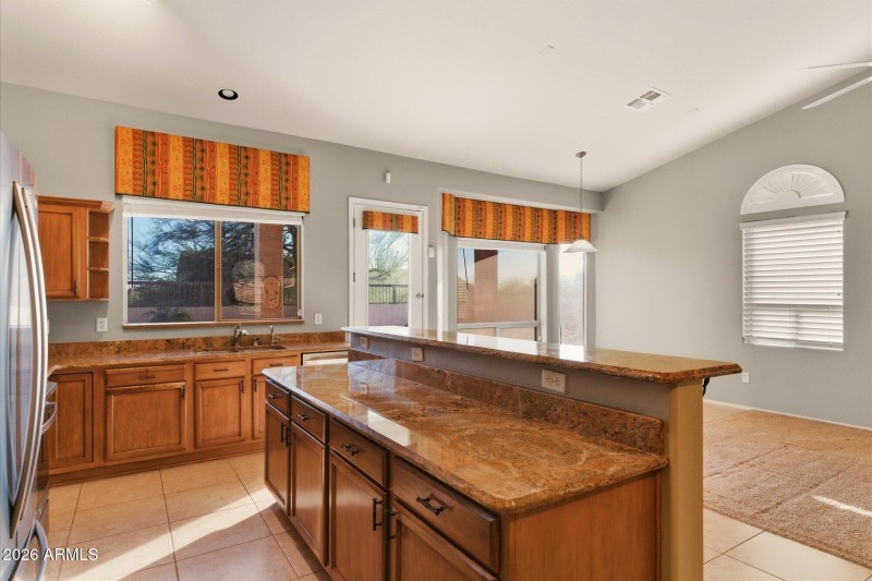 Granite Counters & Patio Views