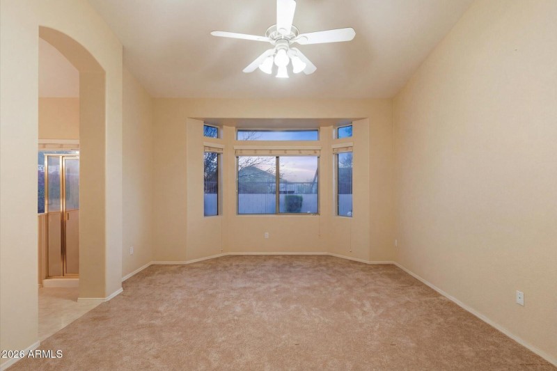 Primary Bedroom w Bay Windows