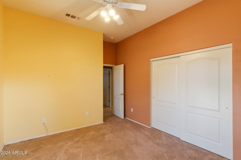Ceiling Fan & Sliding Closet Doors