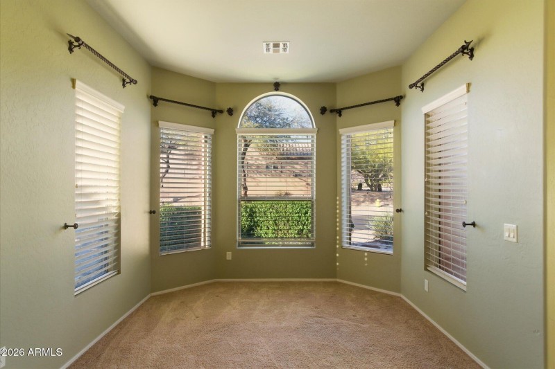 Living Room w Bay Windows