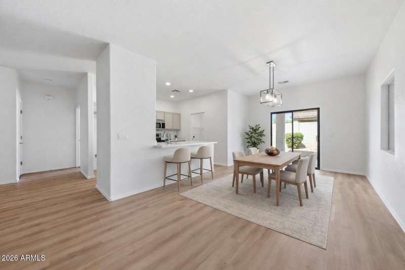 breakfast bar and dining