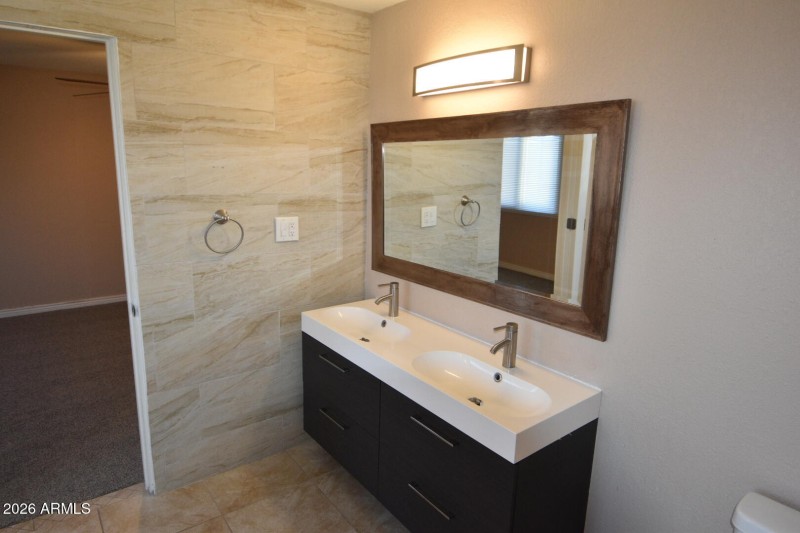 Primary double vanity