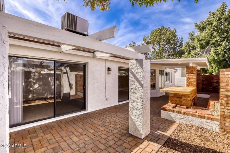 Backyard faces north