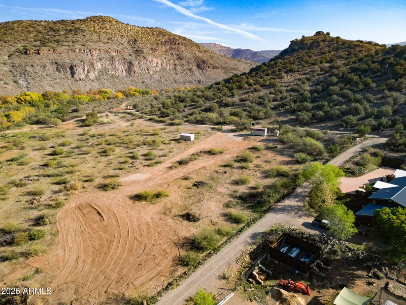 Overhead looking East of new septic leac