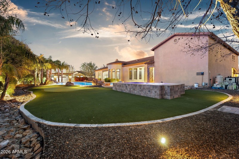 Backyard green area