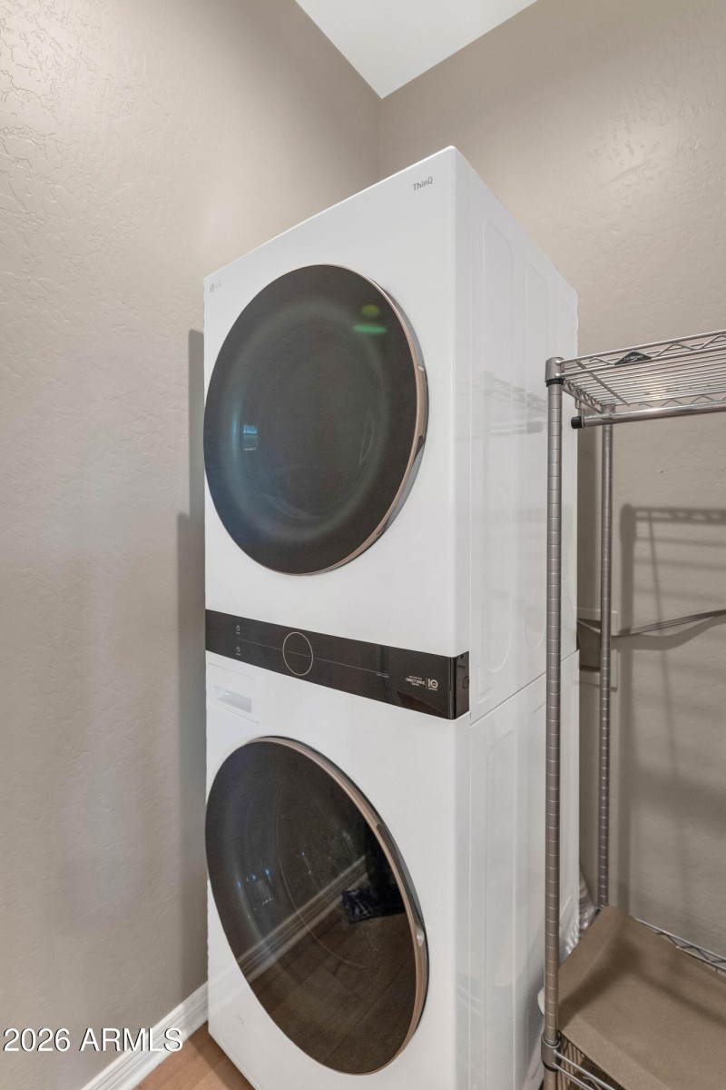 Laundry/storage next to kitchen