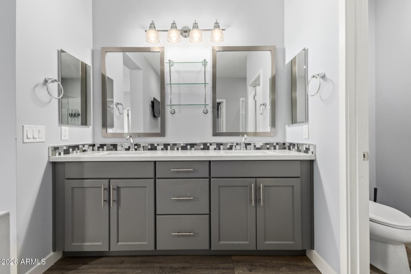 Primary bathroom upstairs