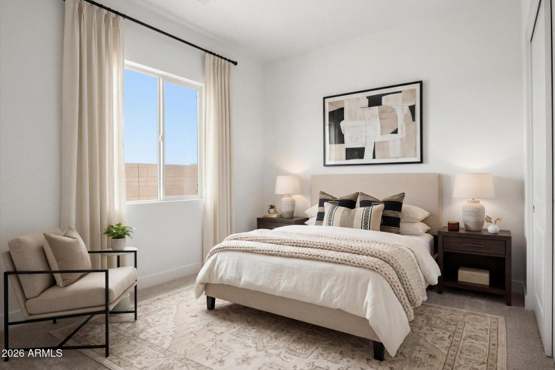 Virtual Staged 2nd Guest Bedroom