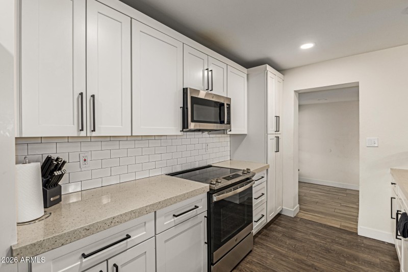 Subway tile backsplash