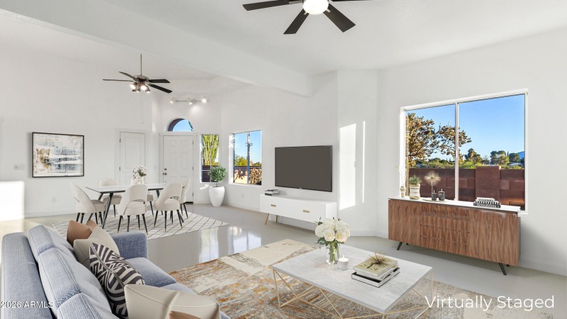 Living room Virtually staged