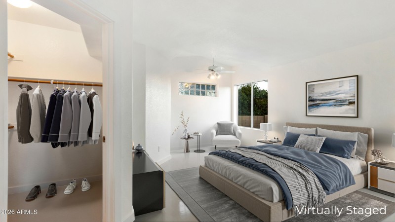 Virtual Staged Bedroom
