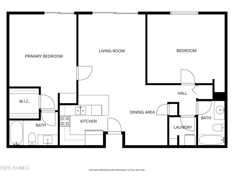 540 N May Apt 2113 2D Floor Plan