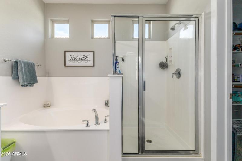 primary tub and shower