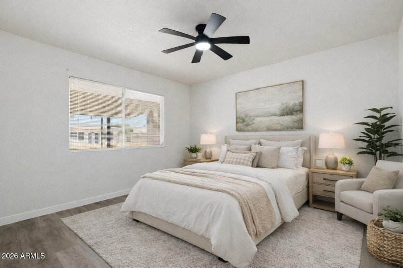 bedroom virtually staged