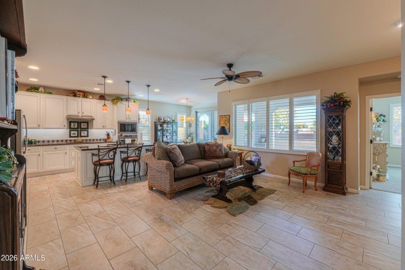 12 x 24" staggered tile flooring