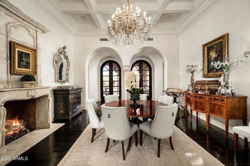 Formal Dining opens to courtyard