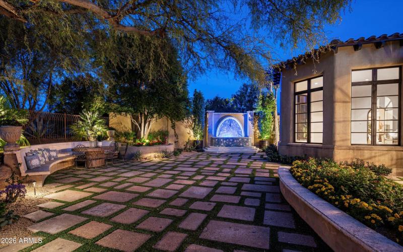 Garden sitting area