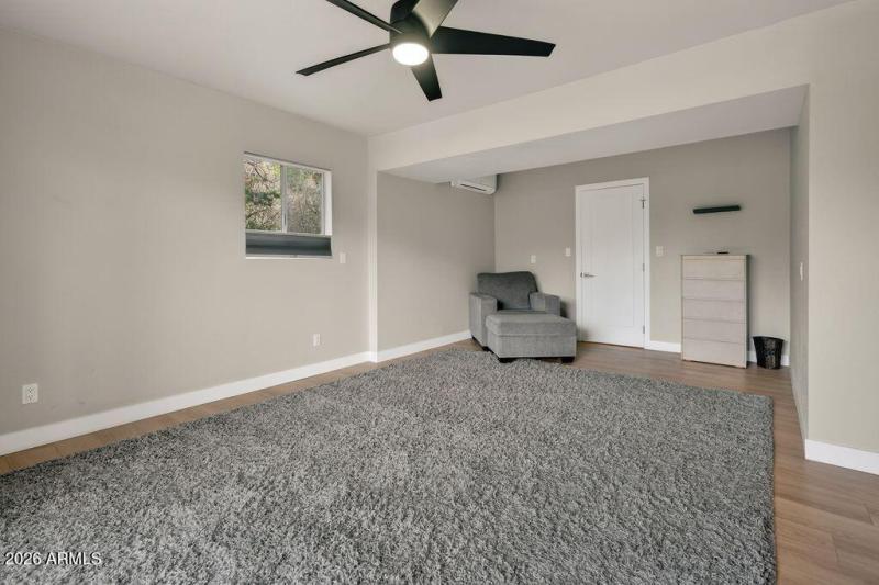 Spacious apartment bedroom