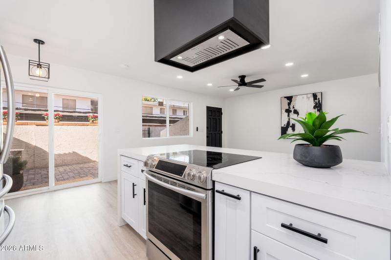 Kitchen View and Custom Vent