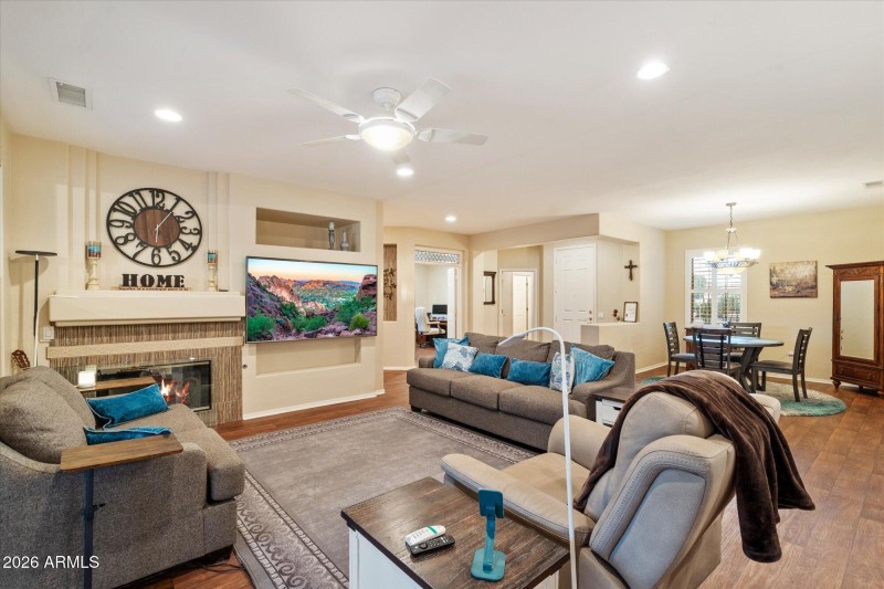 Wood Flooring & Entertainment Wall