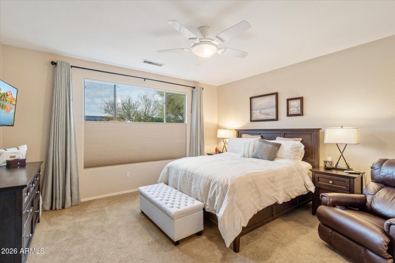 Spacious Primary Bedroom w Large Window