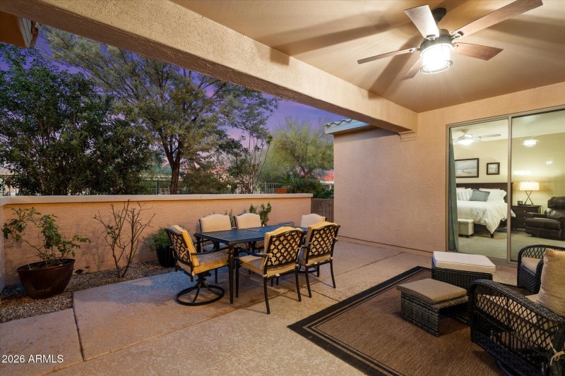 Covered Patio w Access to Primary