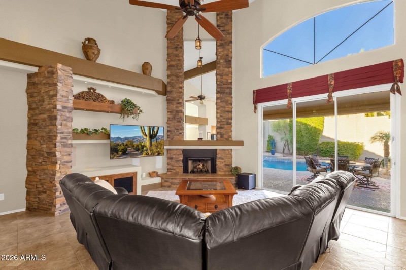 Great Room with Stunning Fireplace